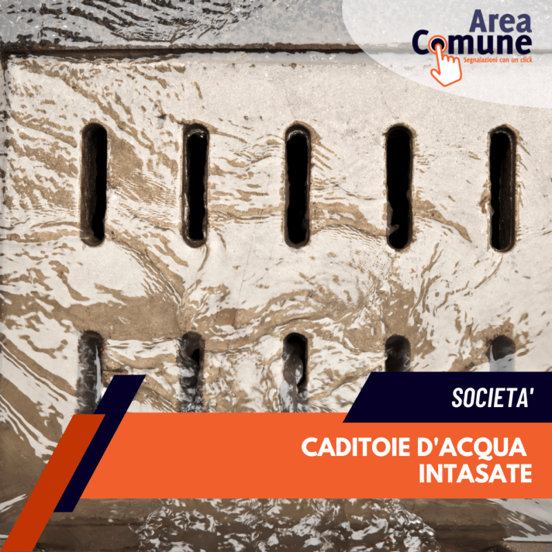AREA COMUNE - Caditoie d'acqua intasate